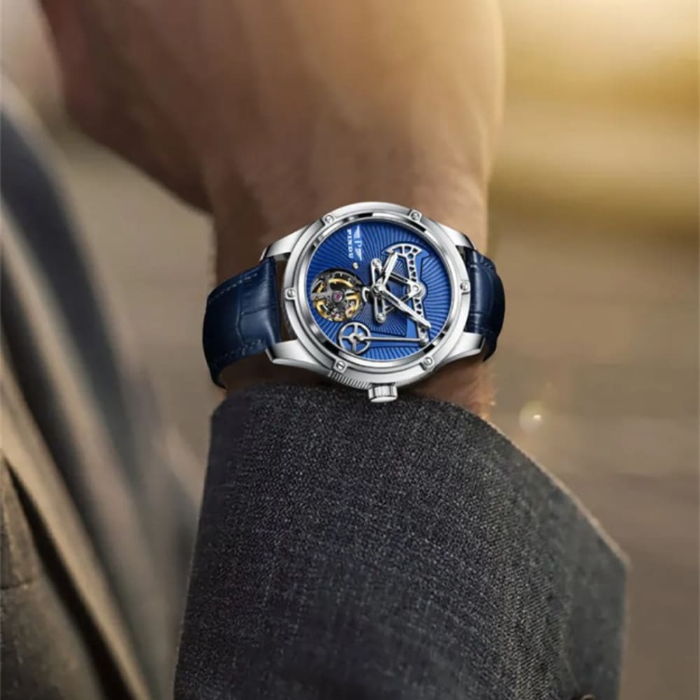 PINDU Miyata 8215 Mechanical Watch: Sapphire Mirror, Waterproof, Luminous, Oil Well Business Men Wristwatch